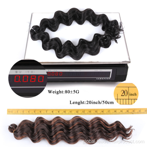 China 20Inches Ocean Wave Synthetic Crochet Braids Hair Extensions Manufactory